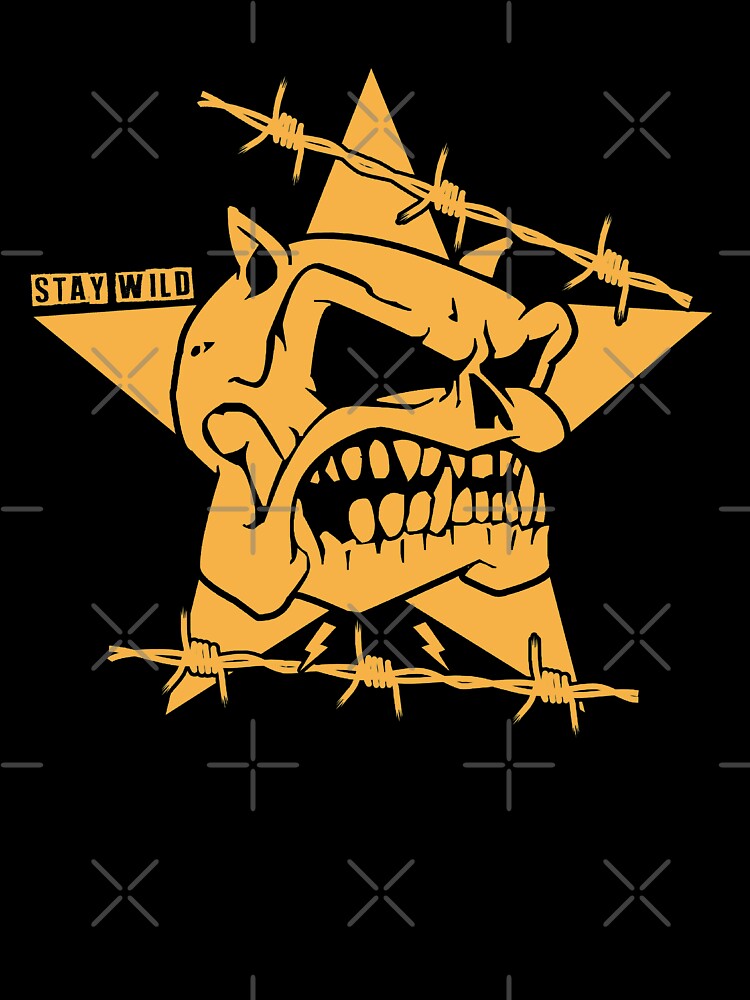 Skull - Stay Wild Skull And Bones T-shirt by bitcam18