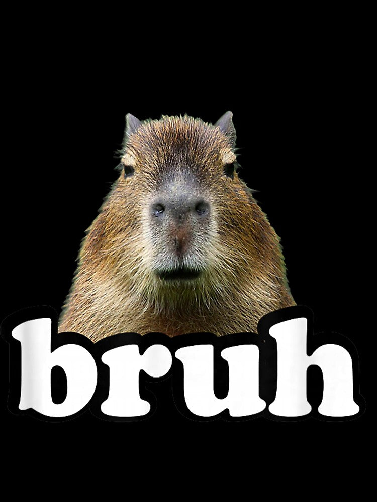 Funny Capybara Gifts Graphic Tee Shirts & Hoodies Meme Lover Bruh Capybara Art for Men Women Kids , Capybara Gift Lover by DZIRI NAJAT