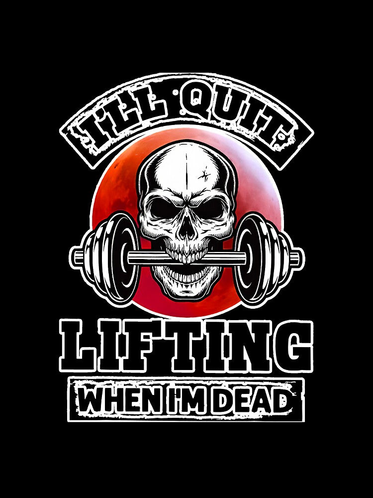 Ill Quit Lifting When Im Dead Skull by SkyCloudBlue