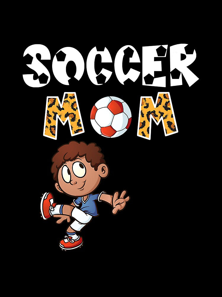 Soccer Mom Leopard Cute Playing Soccer by BundlerVq