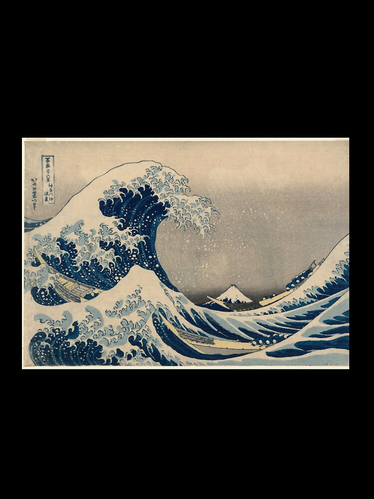 Houkusai ocean waves print by bayan baker