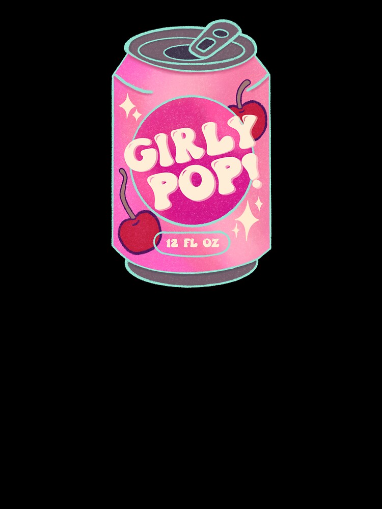 Girly Pop — Retro Cherry Soda Can Illustration by Whimsy Moth