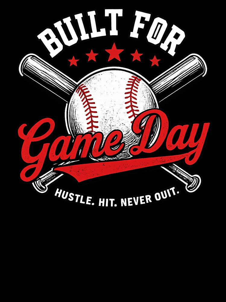Built For Game Day Baseball Shirt Vintage Baseball Fan Retro Sports Graphic by EK-Studio