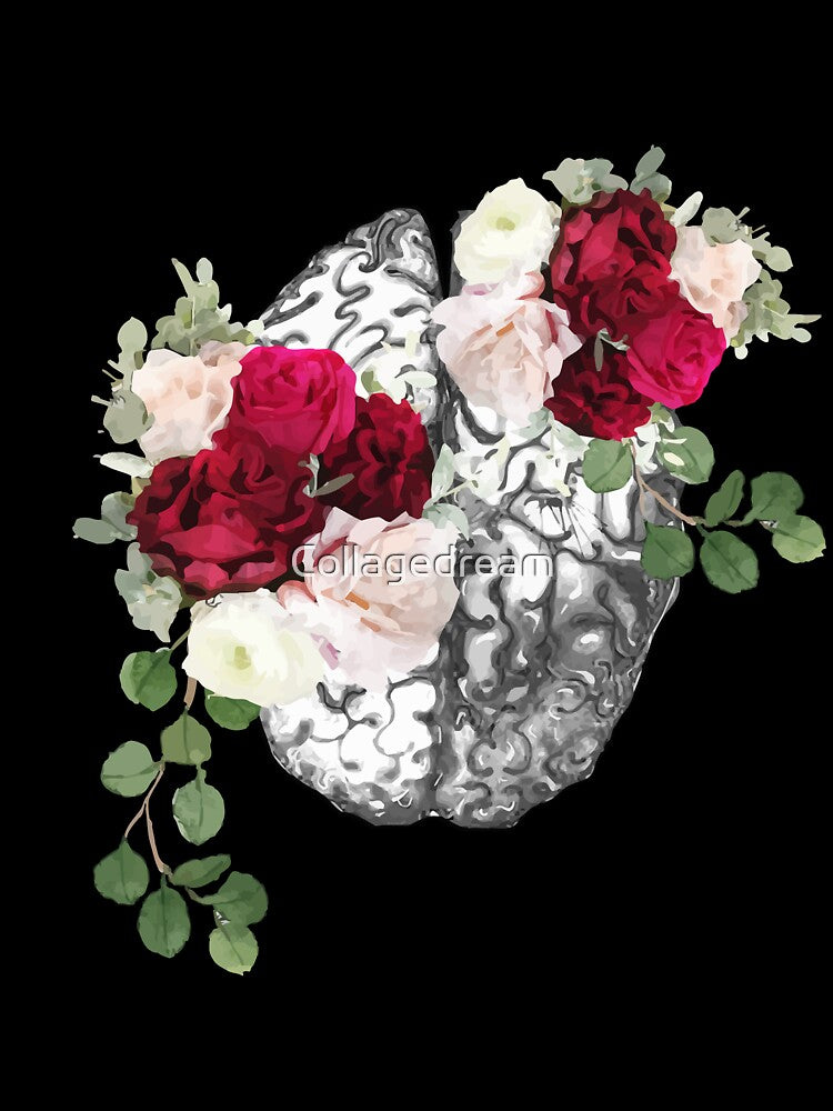 Roses floral Mental health brain psychology by Collagedream