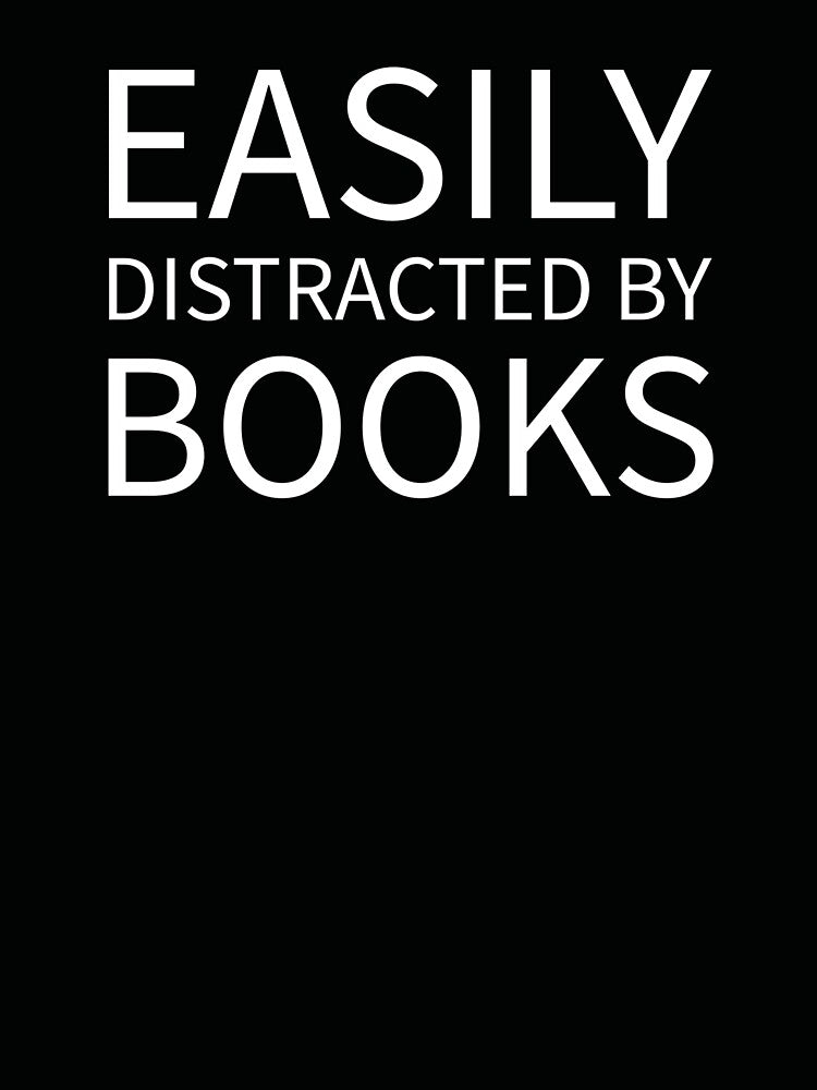 Easily Distracted by Books Librarian Bookworm by The Junto Shop