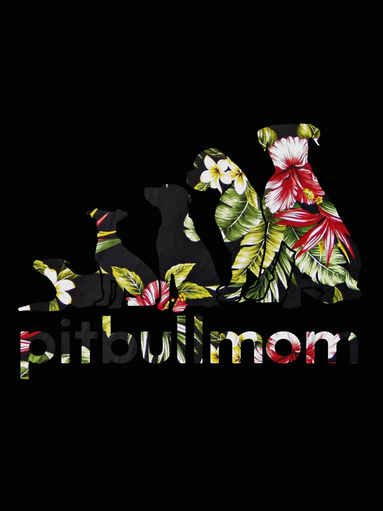 PITBULL MOM FLOWER PITBULL DOG MOM by sobriowslen