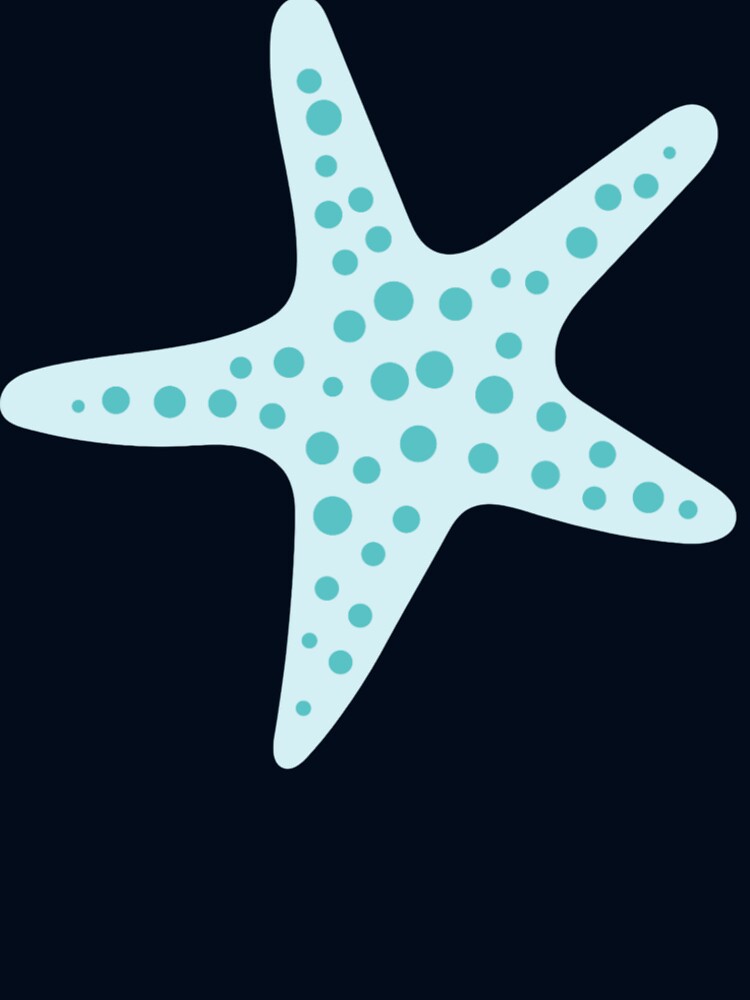 Cute Aqua Starfish –Coastal Ocean Art by Yesss-Mau