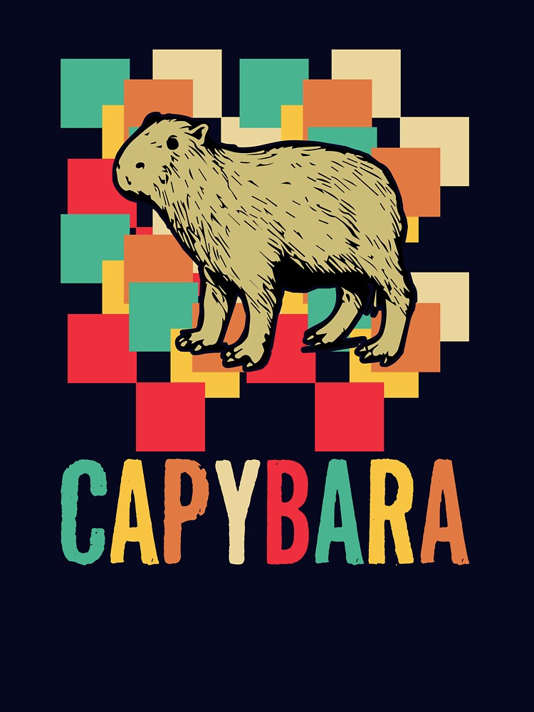 Capybara Retro Animal Lover Vintage Retro Capybara Gear by DynamicDesign