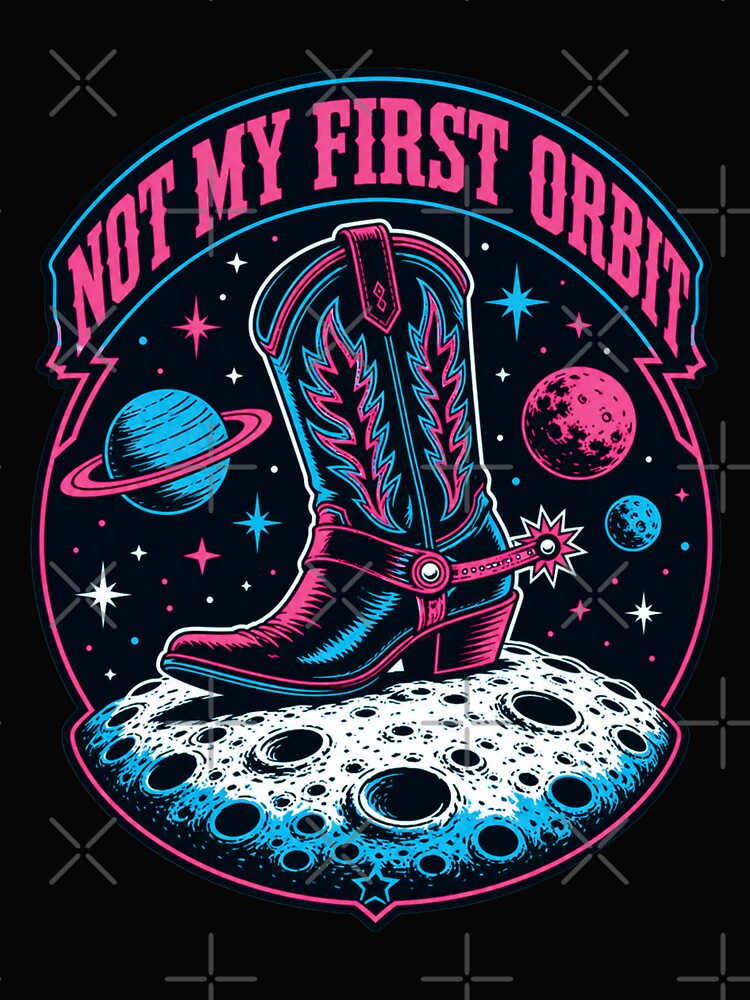 Galactic Rodeo — Cosmic Cowboy Boot Y2K Graphic by KAYJAY DESIGNS