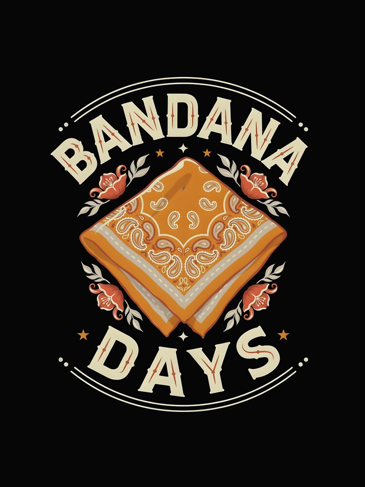 Bandana Days T-Shirt, Western Style Shirt, Vintage Americana Fashion Tee by Daily Mood Tees