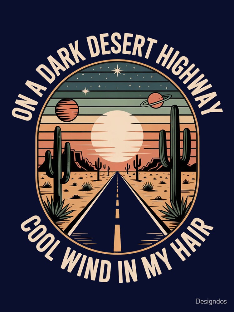 Desert Highway Retro Sunset by Designdos Unisex