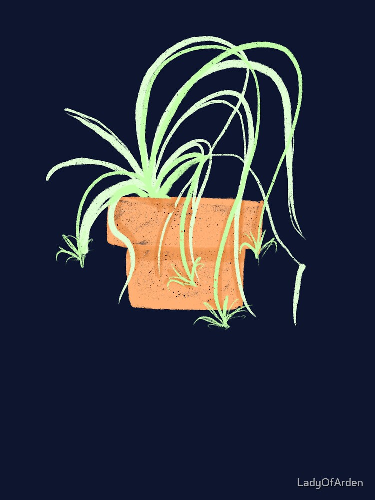 Spiderplant chalk design no background by LadyOfArden
