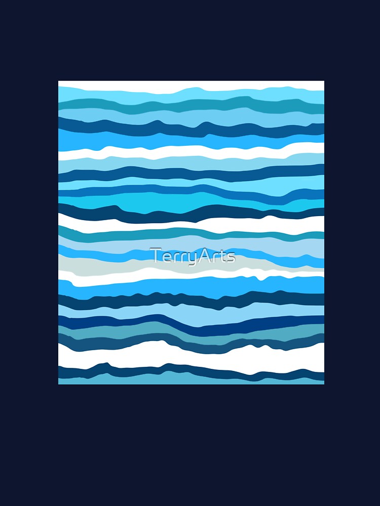 Ocean Abstract Horizontal Lines Beachy Vibes Beach House Decor Art 2 of 4 by Beachy