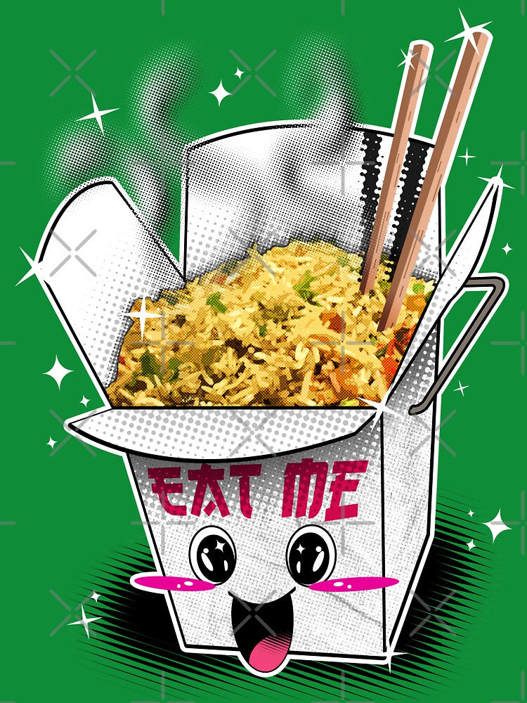 Cute Kawaii Fried Rice by Albert Diggs