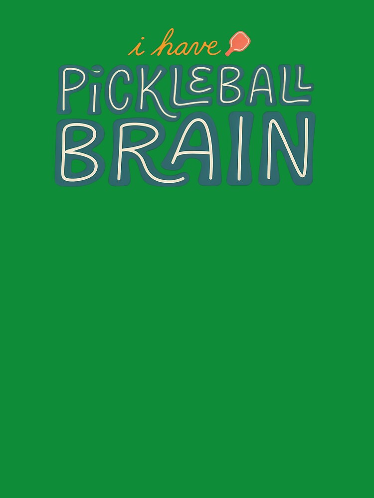 Funny Pickleball Brain - Retro Pickleball Humor Tee by LYRA-Concepts