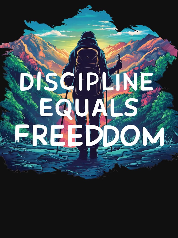 Discipline Equals Freedom Hiking Adventure Design by Bmd4Fitness