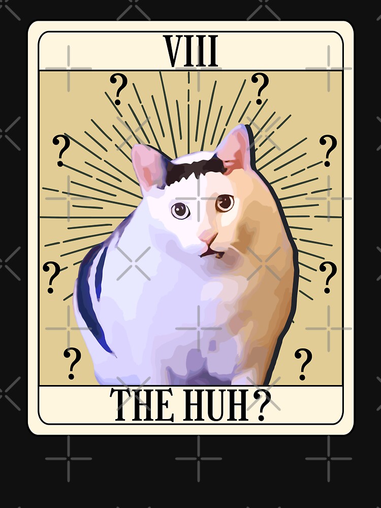 Huh Cat Chonky Ben Meme Tarot Card Parody by LeChocoholic