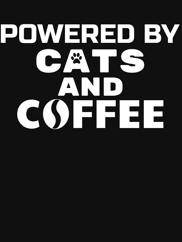 Powered By Cats And Coffee by Goat Family Des