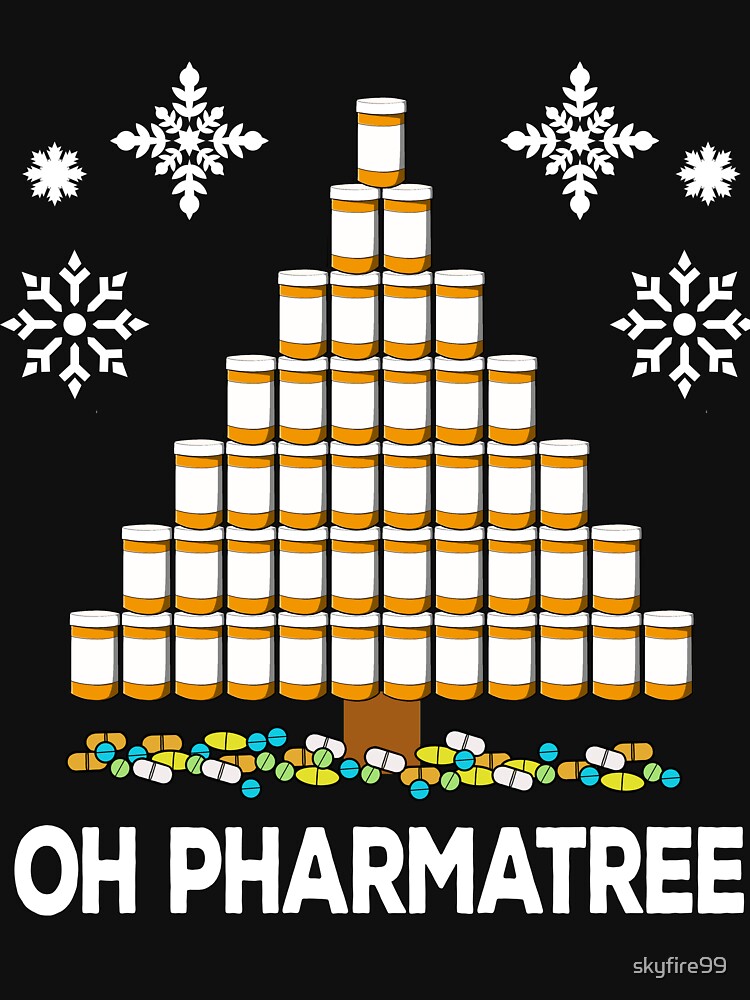 Pharmacy Christmas Tree Medication Pharmacist Gift Idea by skyfire99