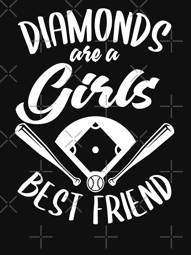 Diamonds Are A Girls Best Friend Funny Baseball by tshirtexpressiv