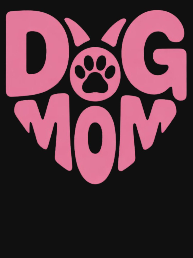 Dog Mom, Dog Lover, Dog Mom Paw Print, Dog Mom Heart by Dabbing Turtle Designs