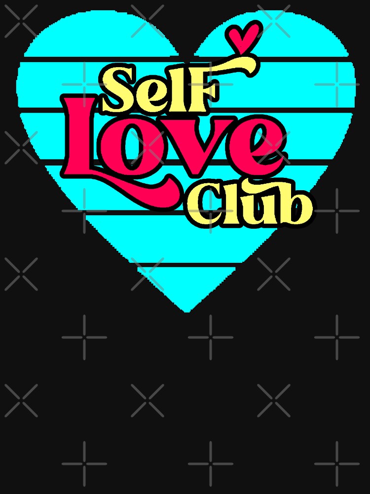 Self Love Club Self-Love Heart Retro Turquoise by AstronautMerch