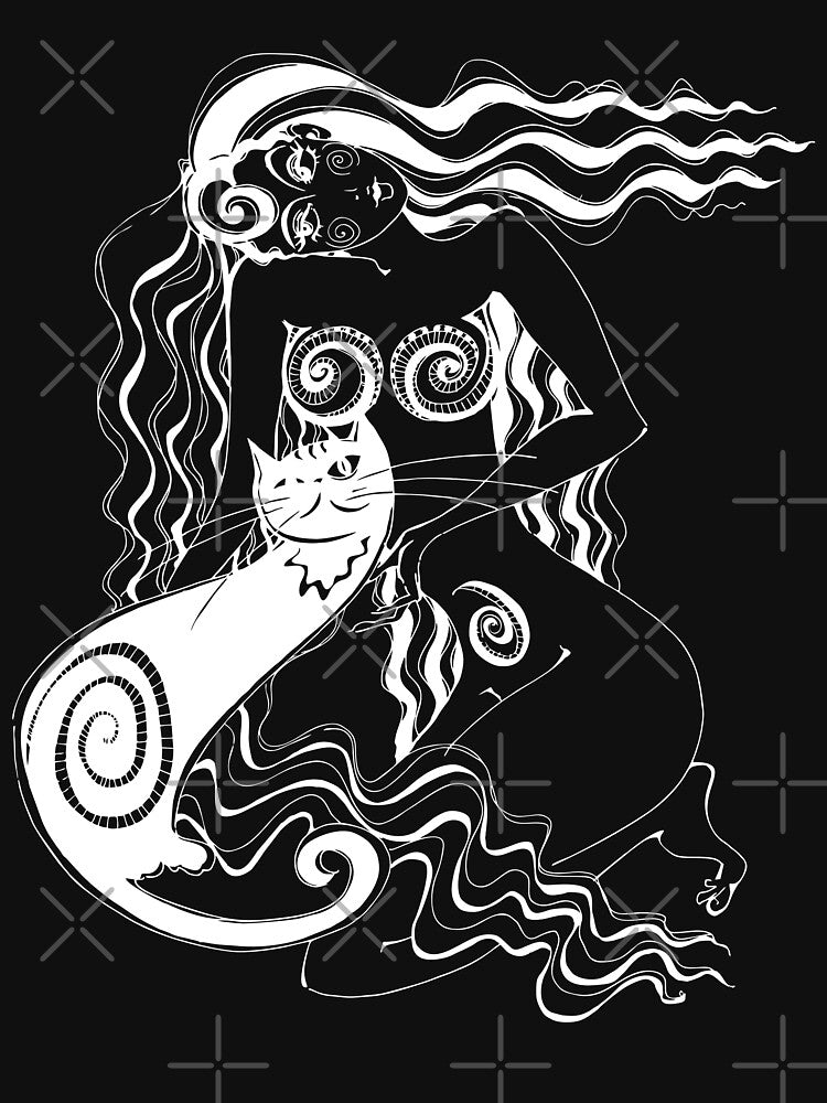 Cat Lady Chic Eternal Cat's Mum Lineart by ClassicalHollow