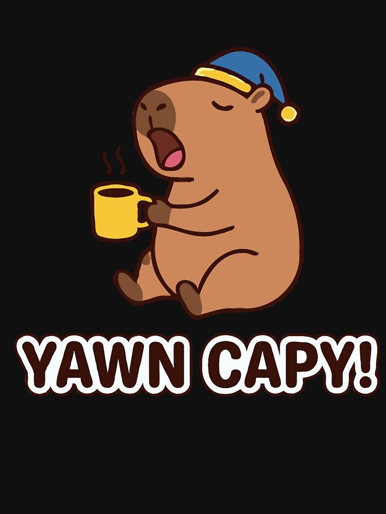 Capybara Yawning Cocktail Sticker Sheet - Tee by RedStreamStudio