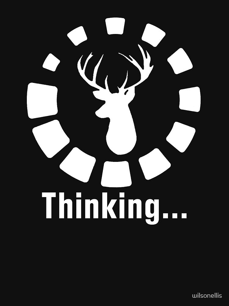 Funny Deer Head Hunting Thinking by wilsonellis