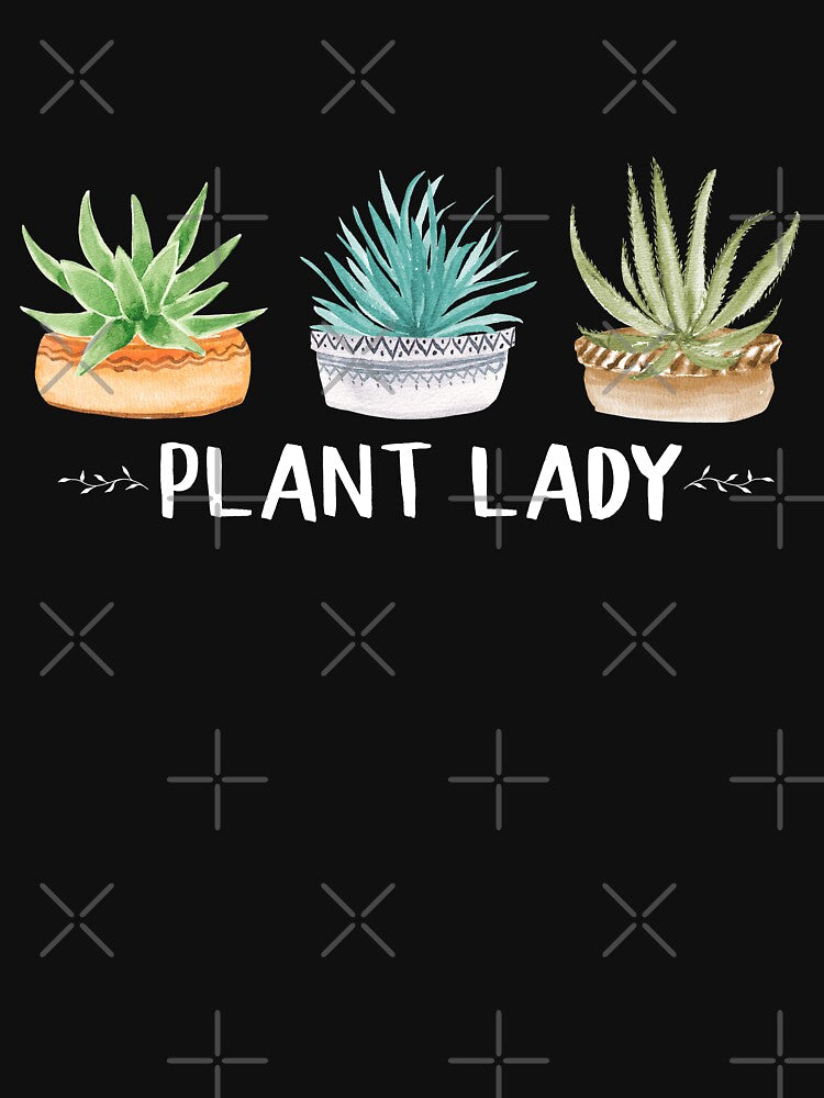 Plant Lady Watercolor Potted Plants by NatureGlow