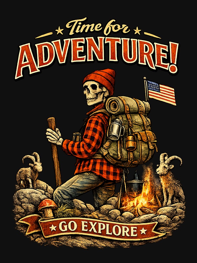 Adventure Skeleton Hiking Shirt – Go Explore Outdoors by Radson