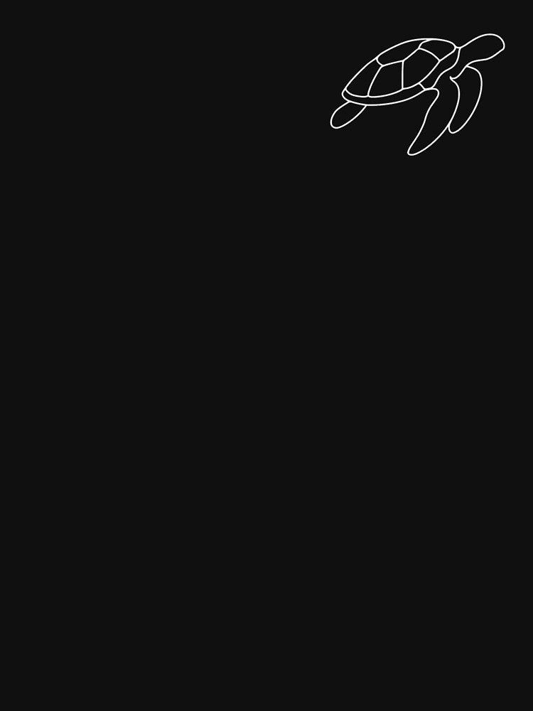 Minimalist Turtle – Ocean Life Line Art by Flowing States Design Studio