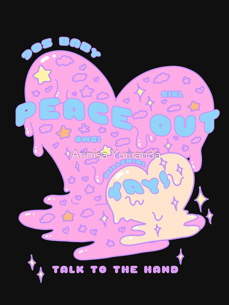 Cute Pastel Color Retro Aesthetic 90s Baby Melted Heart Quotes by Annisa Yuwanda