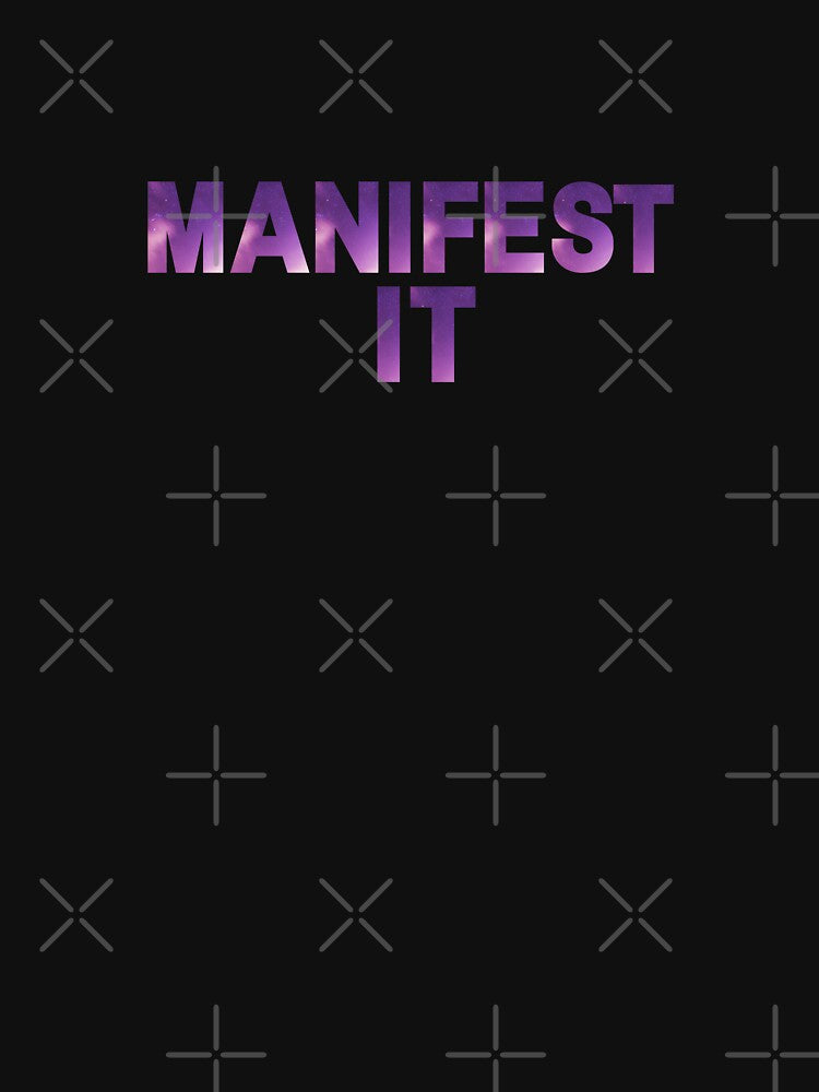 Manifest It | Manifest Your Dream Life & Goals | Manifestation & Law of Attraction (loa) Inspiring Text In Purple (Pink clouds) by Highon444