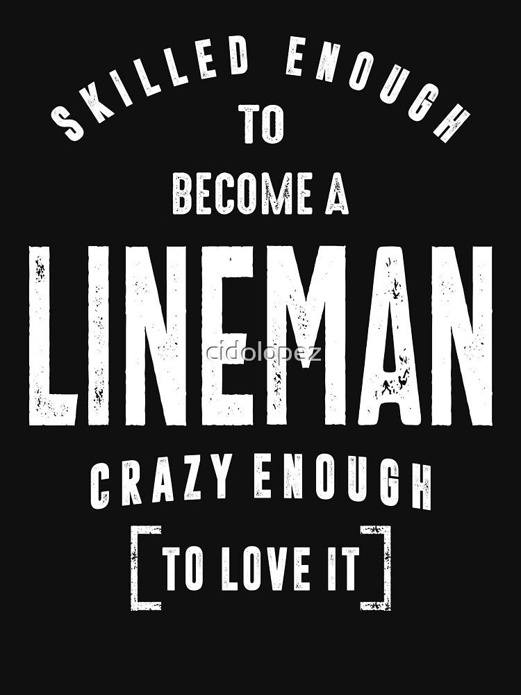 Lineman Shirt Job Title Gift by cidolopez