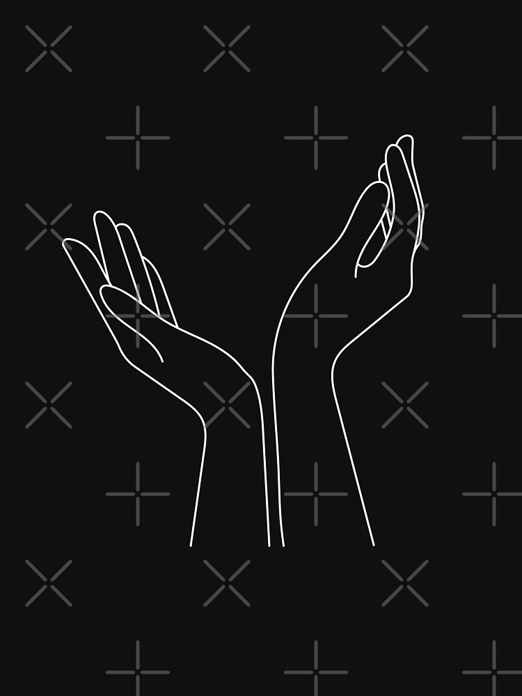 Illustration of Elegant female hands in black by NazarliNigar