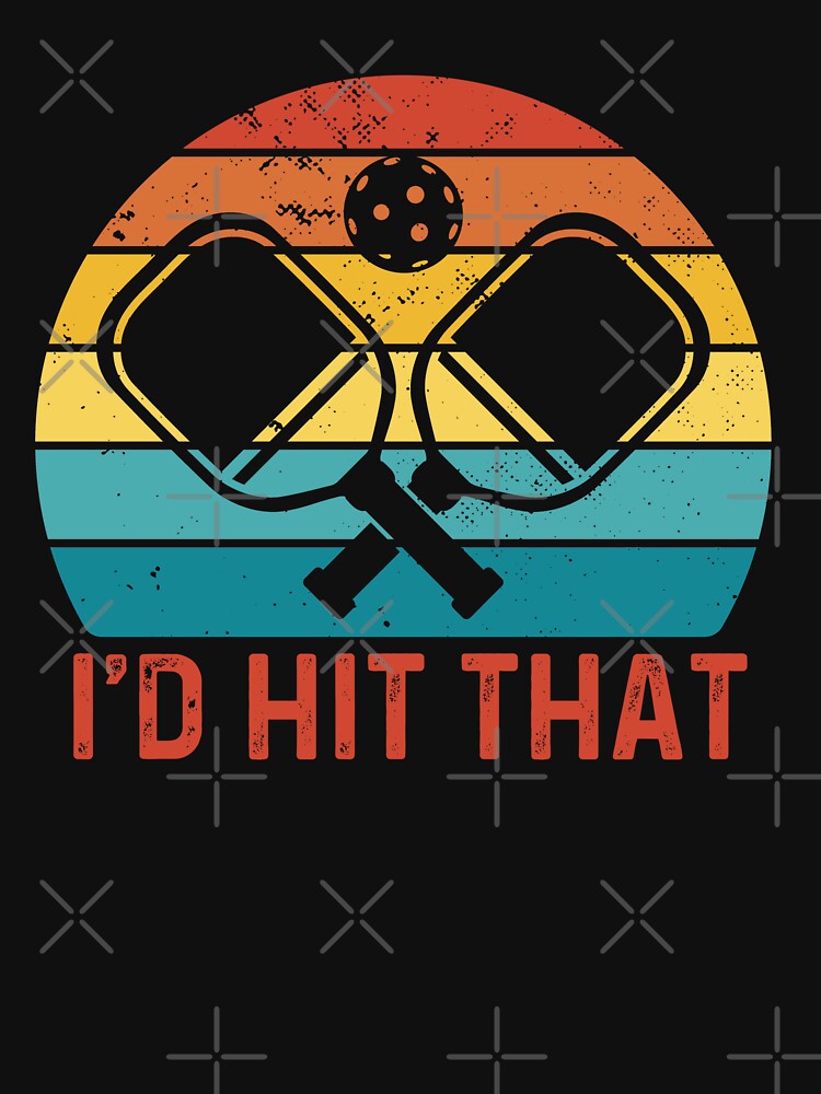 I'd Hit That Pickleball Paddle Vintage Retro by Echo Dusk