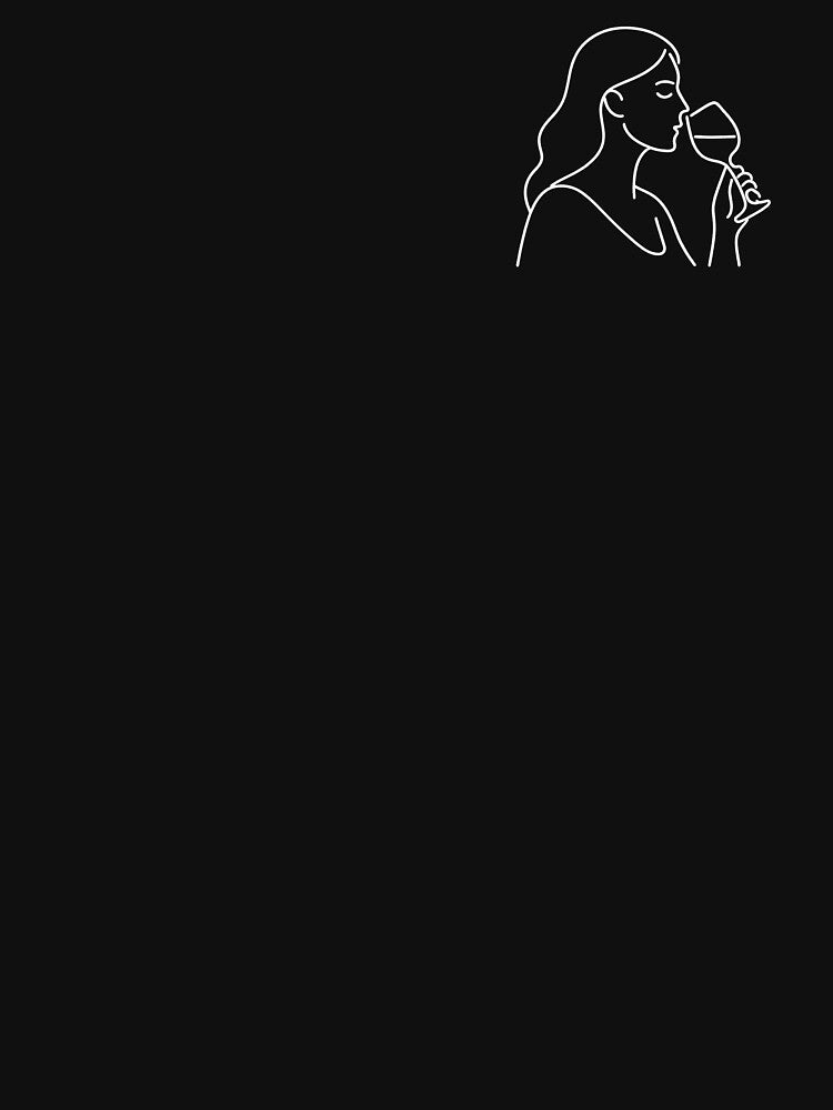 Minimalist Woman with Wine – One Line Art Elegant Design by Flowing States Design Studio