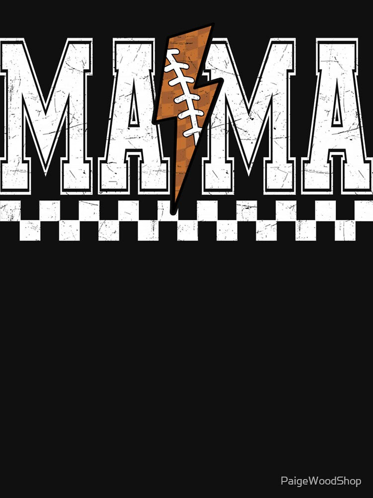 Football Mama Fall Lightning Bolt Football Mom Game Day by PaigeWoodShop