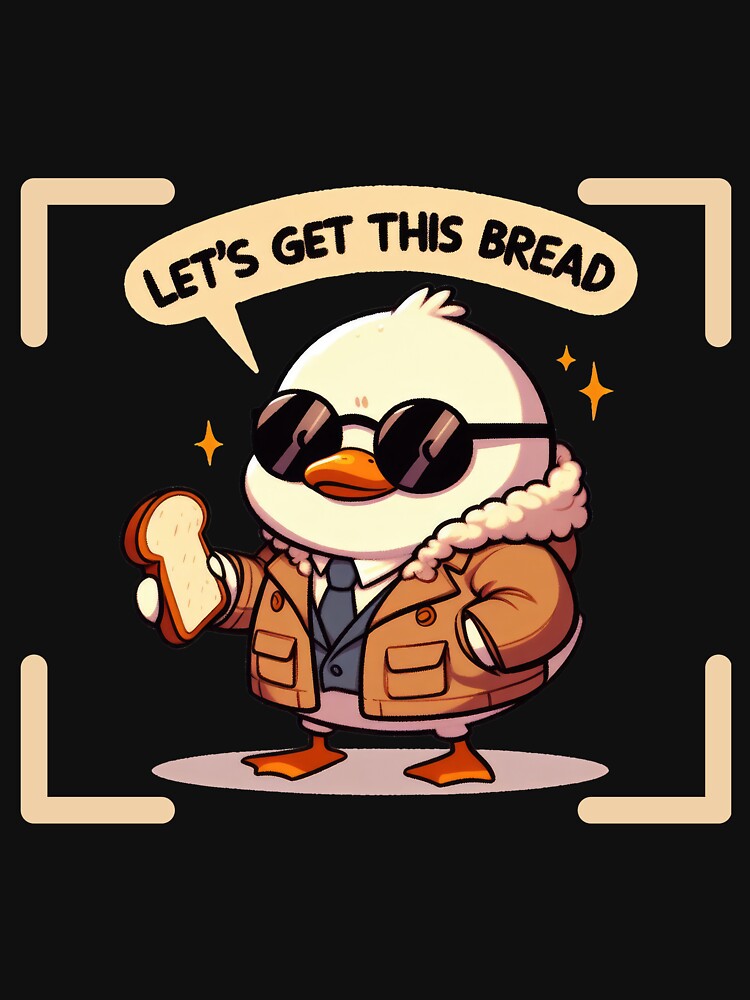 Spy Duck: 'Let's Get This Bread' - Cute and Mysterious Duck Design by Ali Doodles