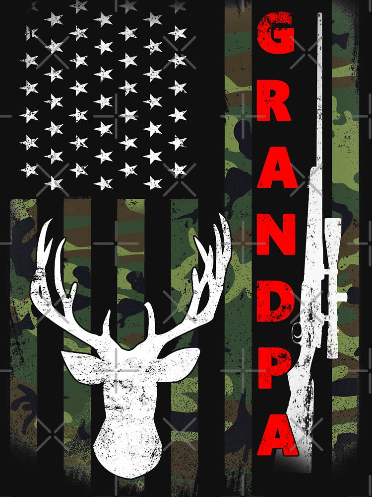 Grandpa Deer Hunting American Camouflage, Gift for Hunting Lovers by Space Art