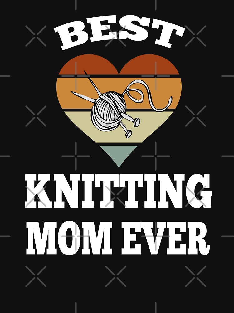 Best Knitting mom ever vintage heart by halazidan