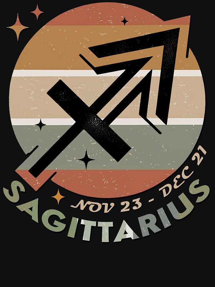 Sagittarius Zodiac Retro Style Vintage Look by posterflunz