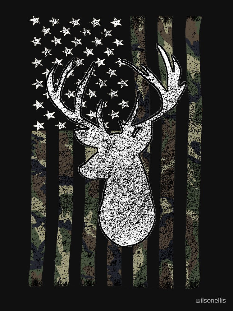 Deer Hunting Buck Camouflage Flag by wilsonellis