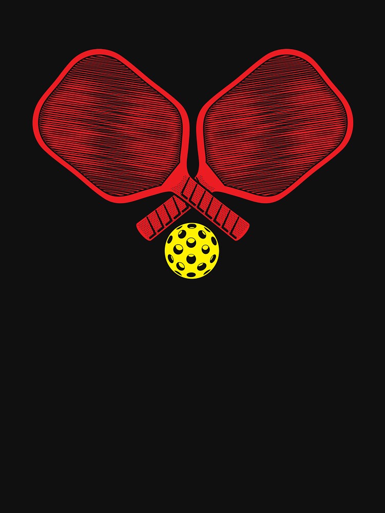 Pickleball Crossed Paddles & Ball No Text Shirt by BitterOranges
