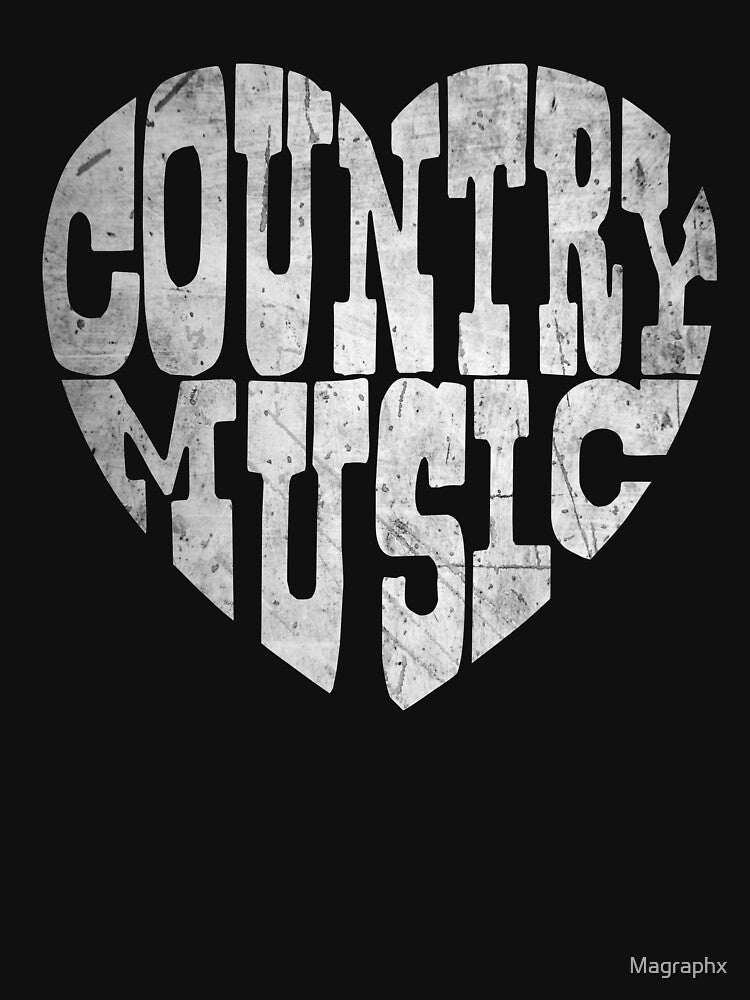 I Love Country Music Lovers T Shirt by Magraphx