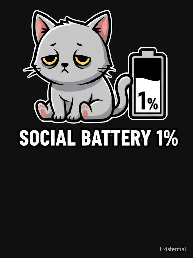 Social Battery Cat by  Existential