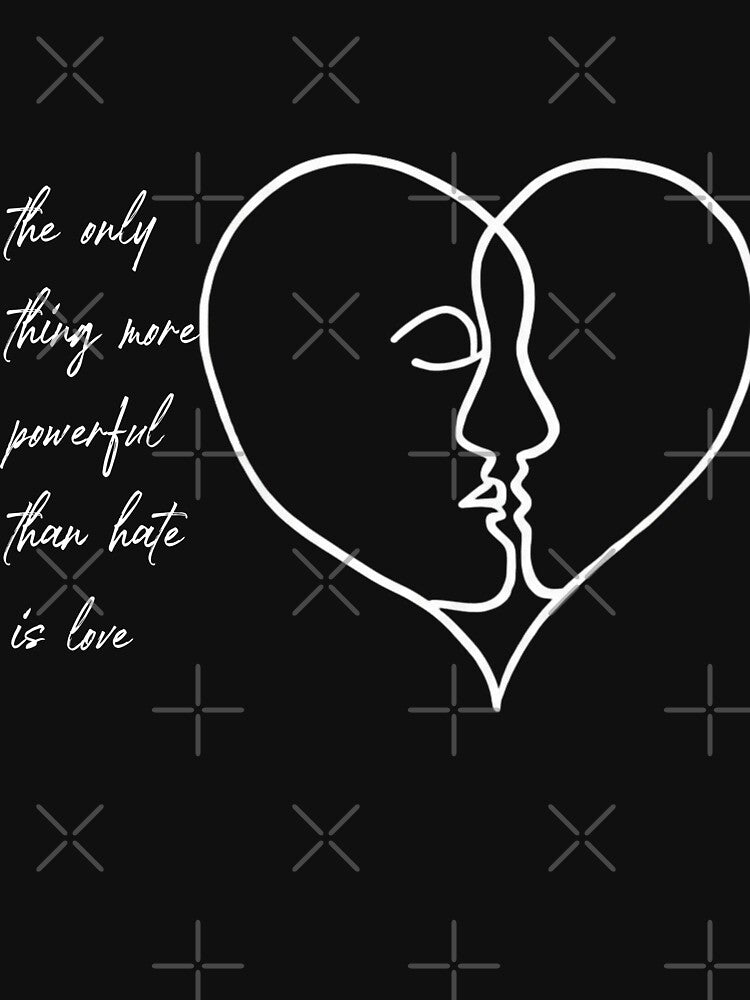 Unity in Love  Minimalist One-Line Face Heart Art by  MOHAMED