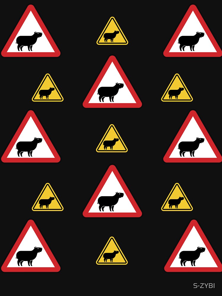 Sticker - attention capybara by S-ZYBI