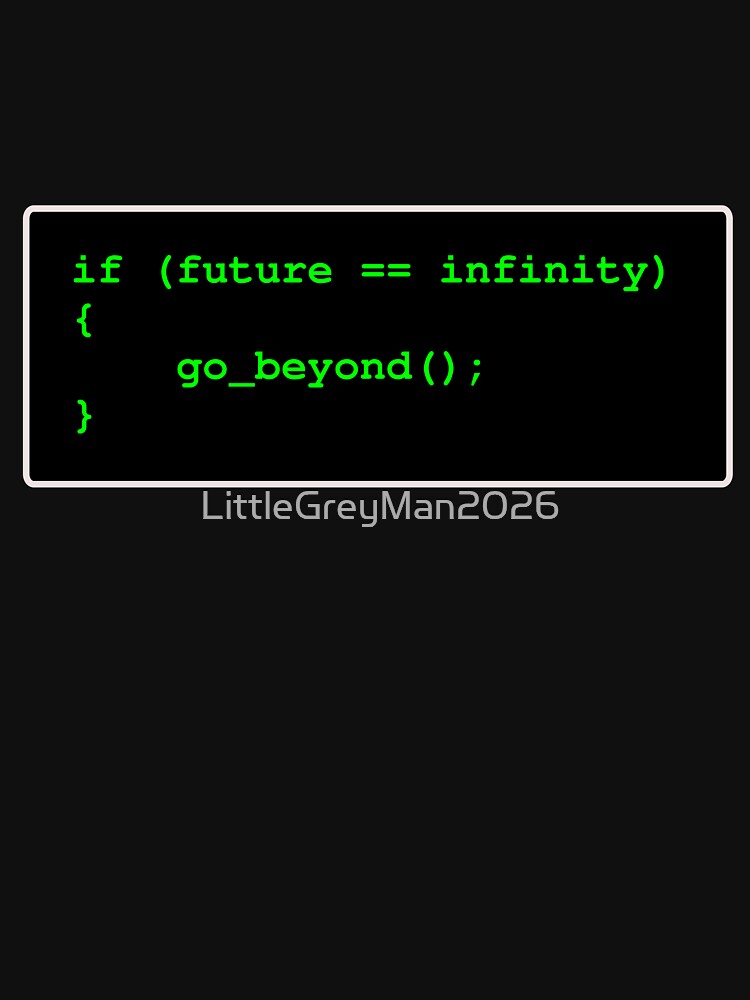 Developers code: if future equals infinity, then go beyond by LittleGreyMan2026
